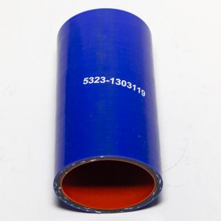 5323-1303119 Патрубок радиатора Урал нижний ЯМЗ-536 (D=58, L=120) (синий силикон)